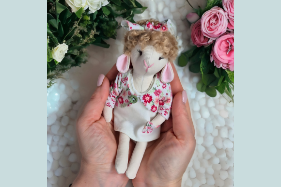 Lamb Doll Sewing Pattern with Clothes