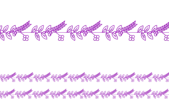 Lavender Vine Border Embroidery Design