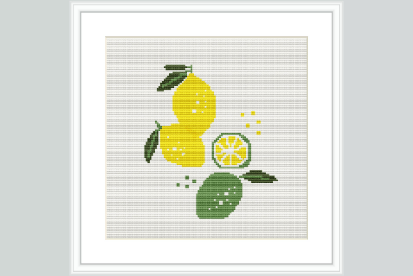 Lemon and Lime Cross Stitch Pattern