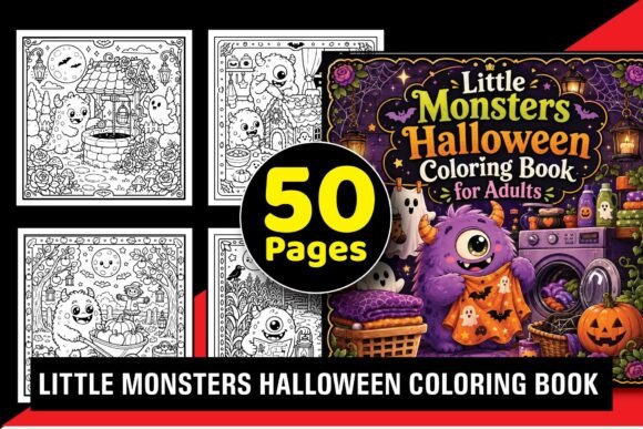 Little Monsters Halloween Coloring Book