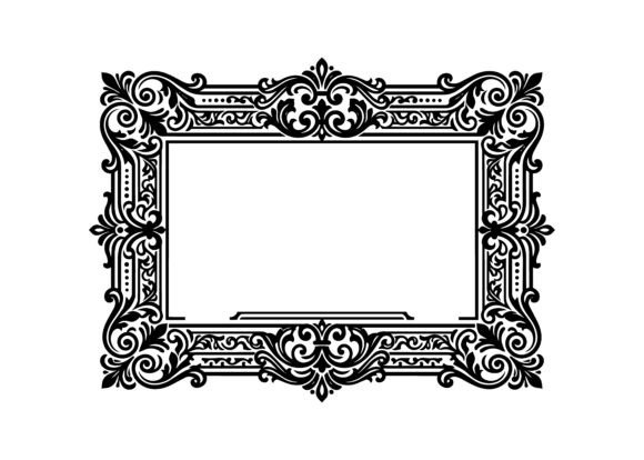 Luxury Baroque Frame Border SVG