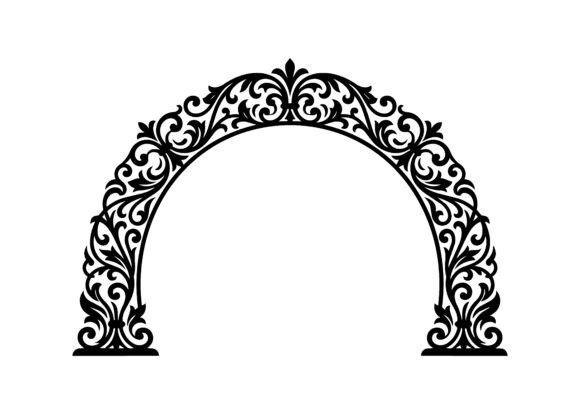 Luxury Filigree Arch Ornament SVG