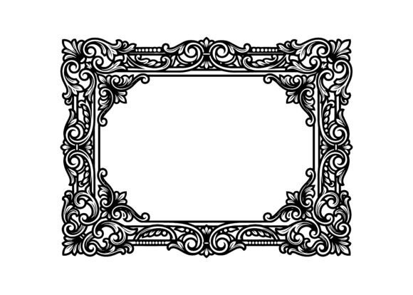 Luxury Victorian Scroll Frame SVG