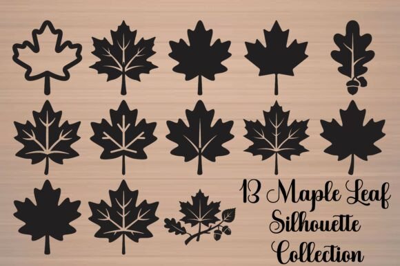 Maple Leaf Silhouette Collection Graphics