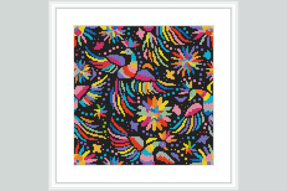 Mexican Otomi Birds Cross Stitch Pattern