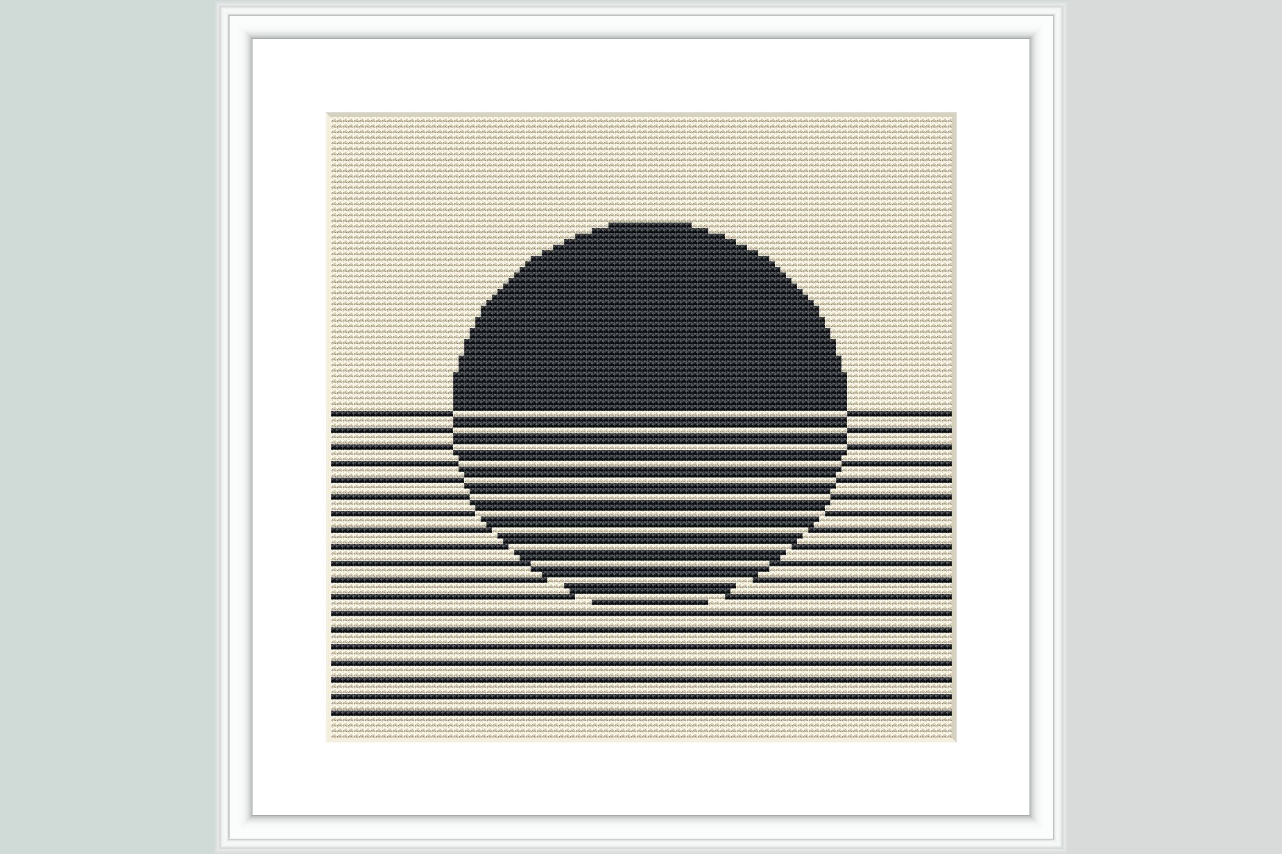 Minimalist Moonset Cross Stitch Pattern