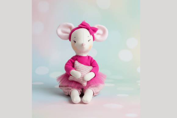 Mouse Doll Sewing Pattern with Clothes
