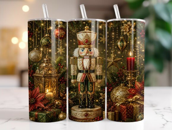 Nutcracker Christmas 20oz Tumbler Wrap