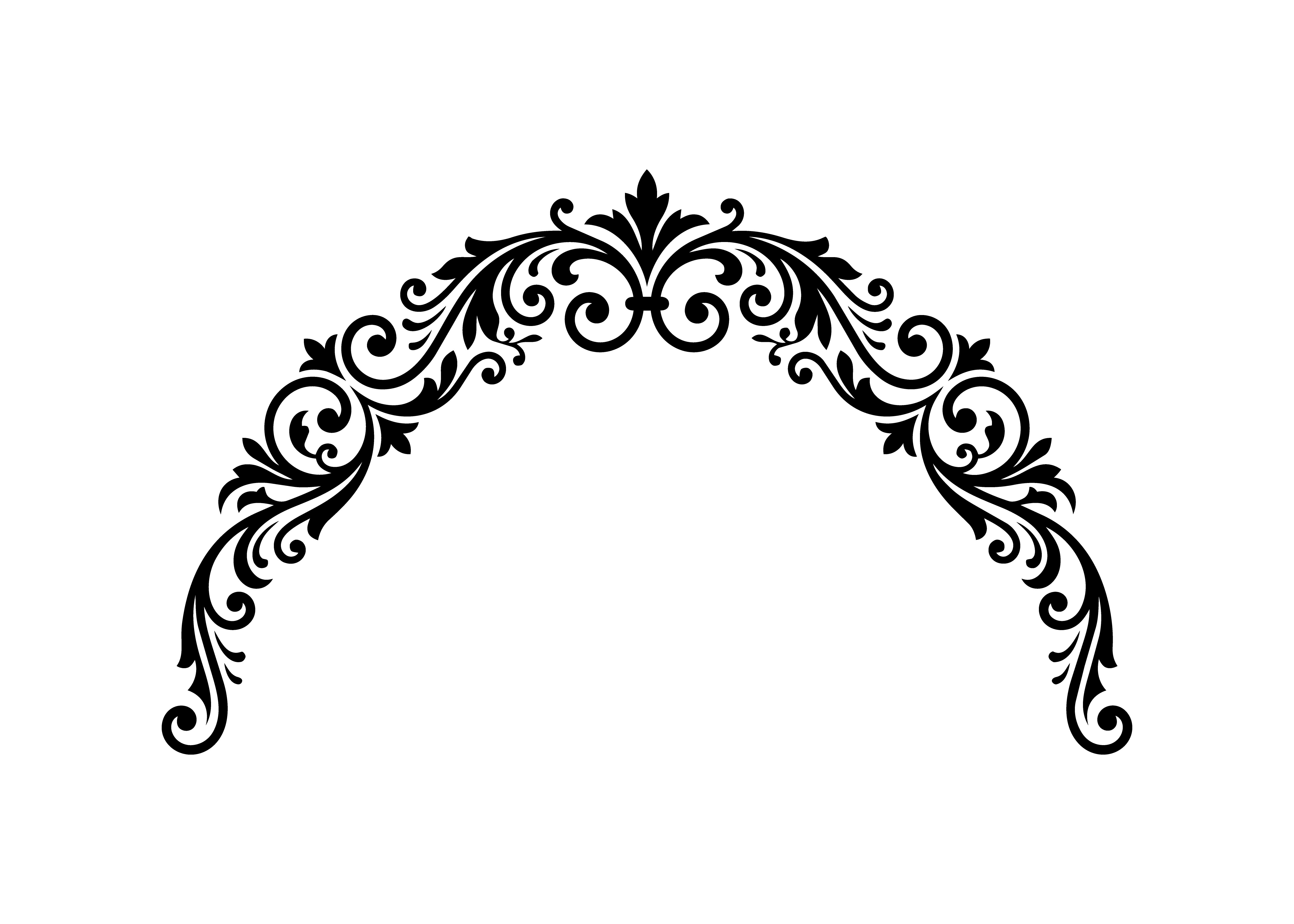 Ornate Decorative Arch Flourish SVG