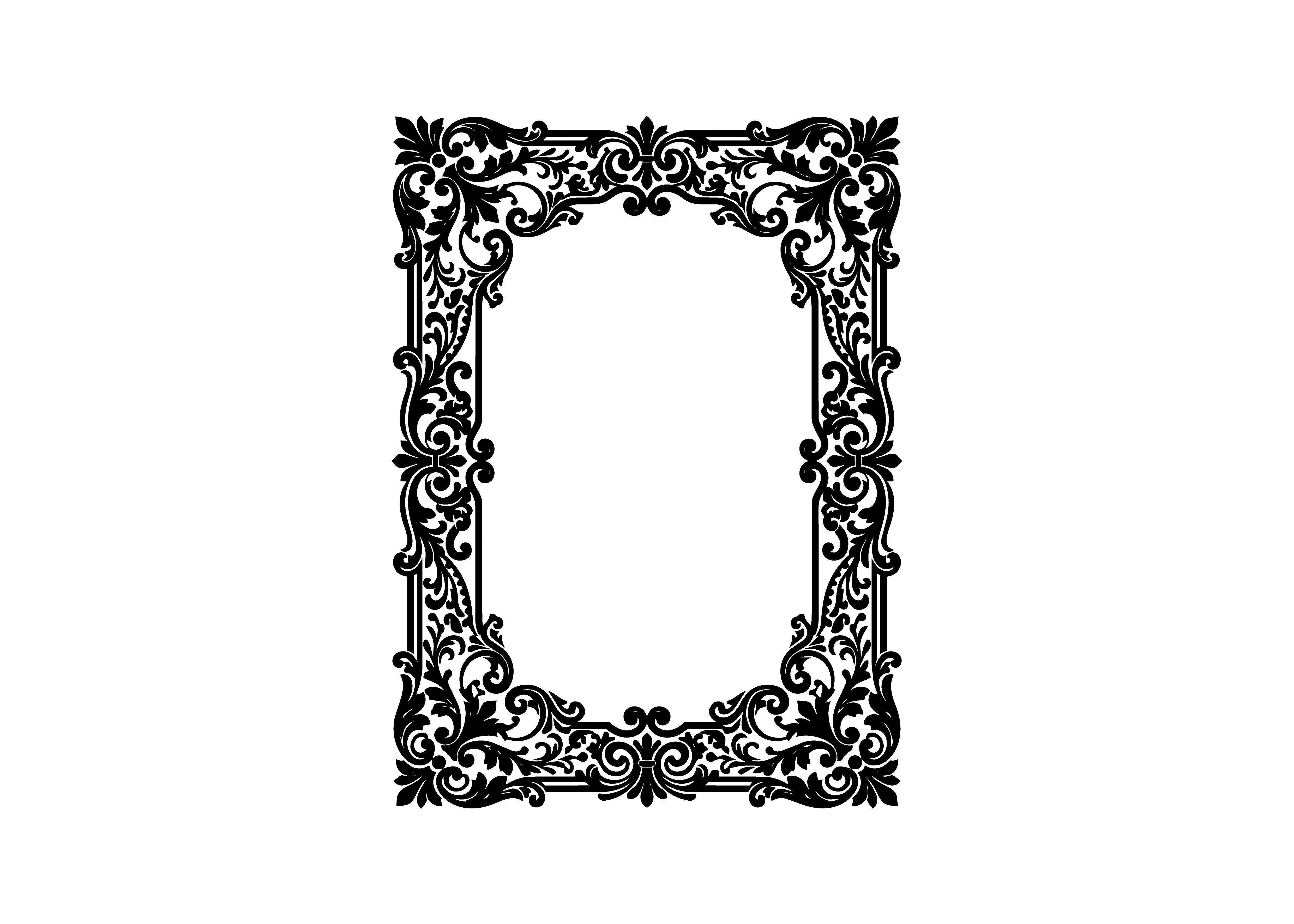 Ornate Victorian Portrait Frame SVG