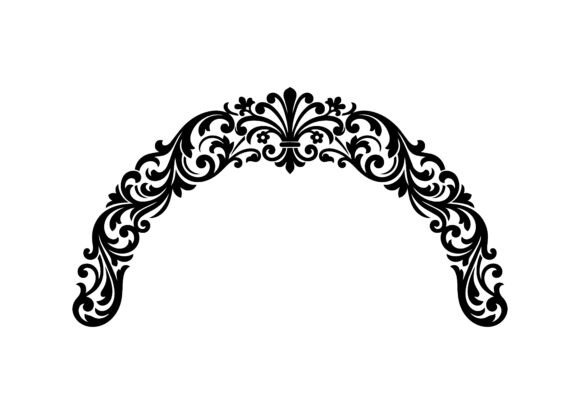Palace Scroll Arch Flourish SVG