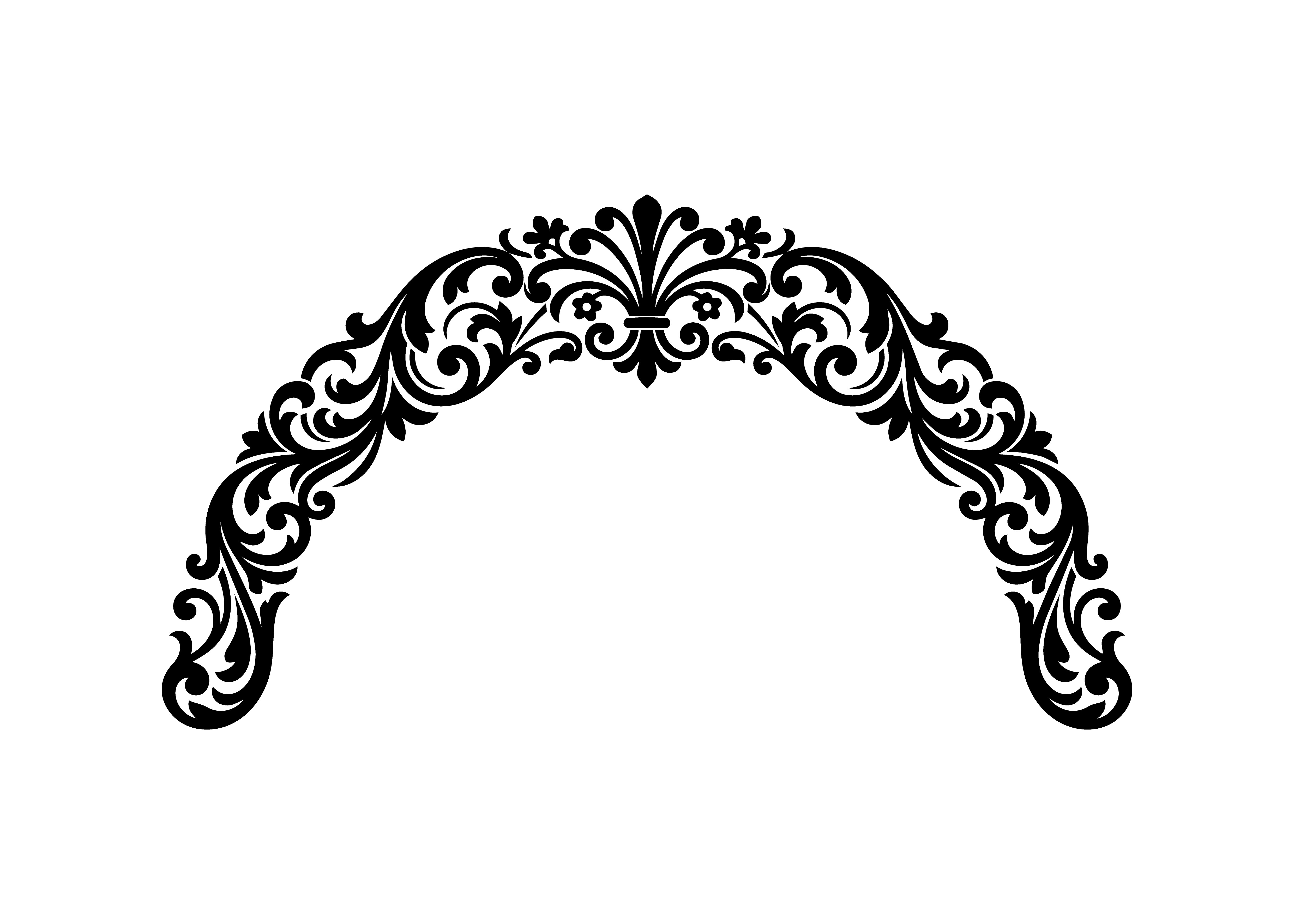 Palace Scroll Arch Flourish SVG