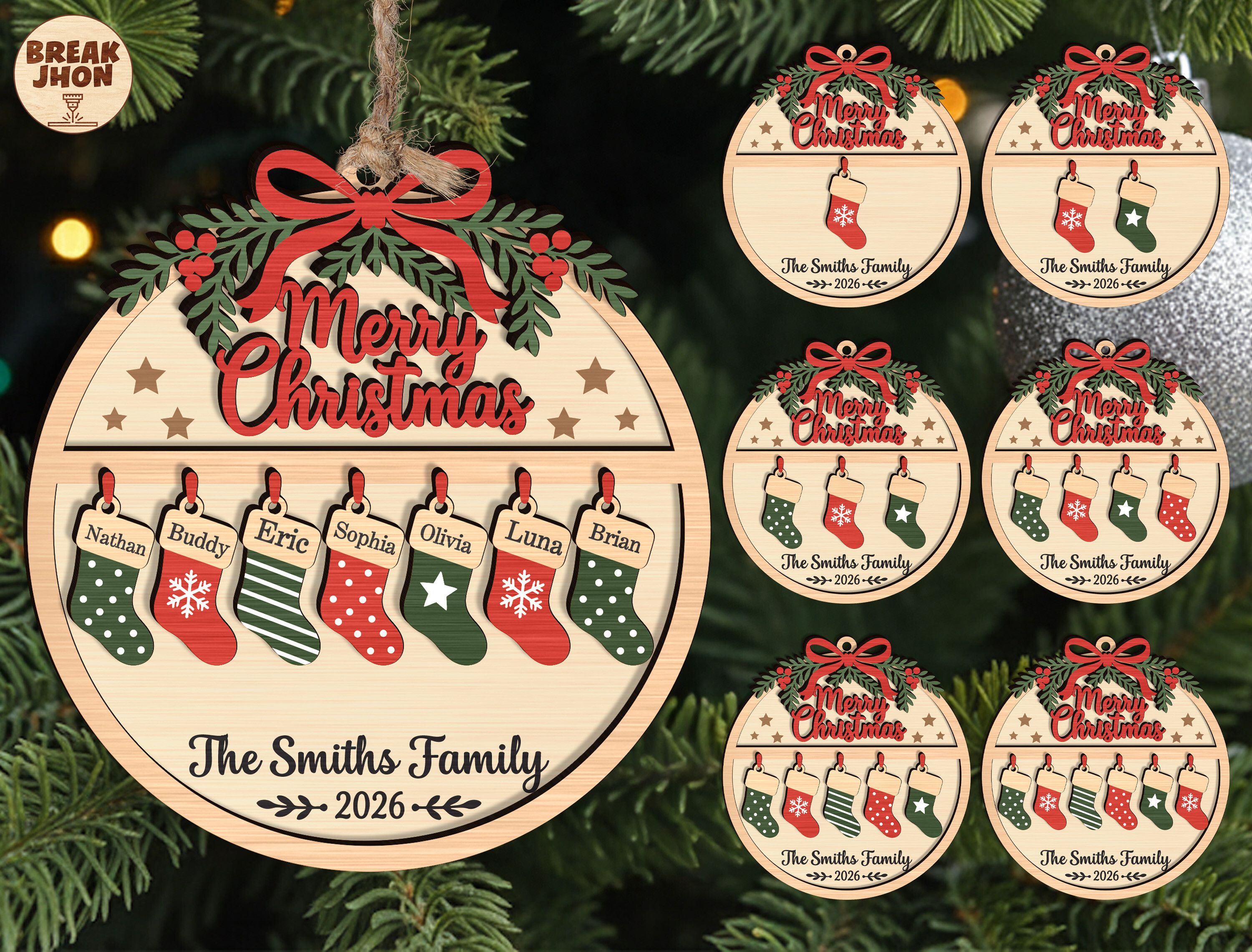Personalized Christmas Stocking Ornament
