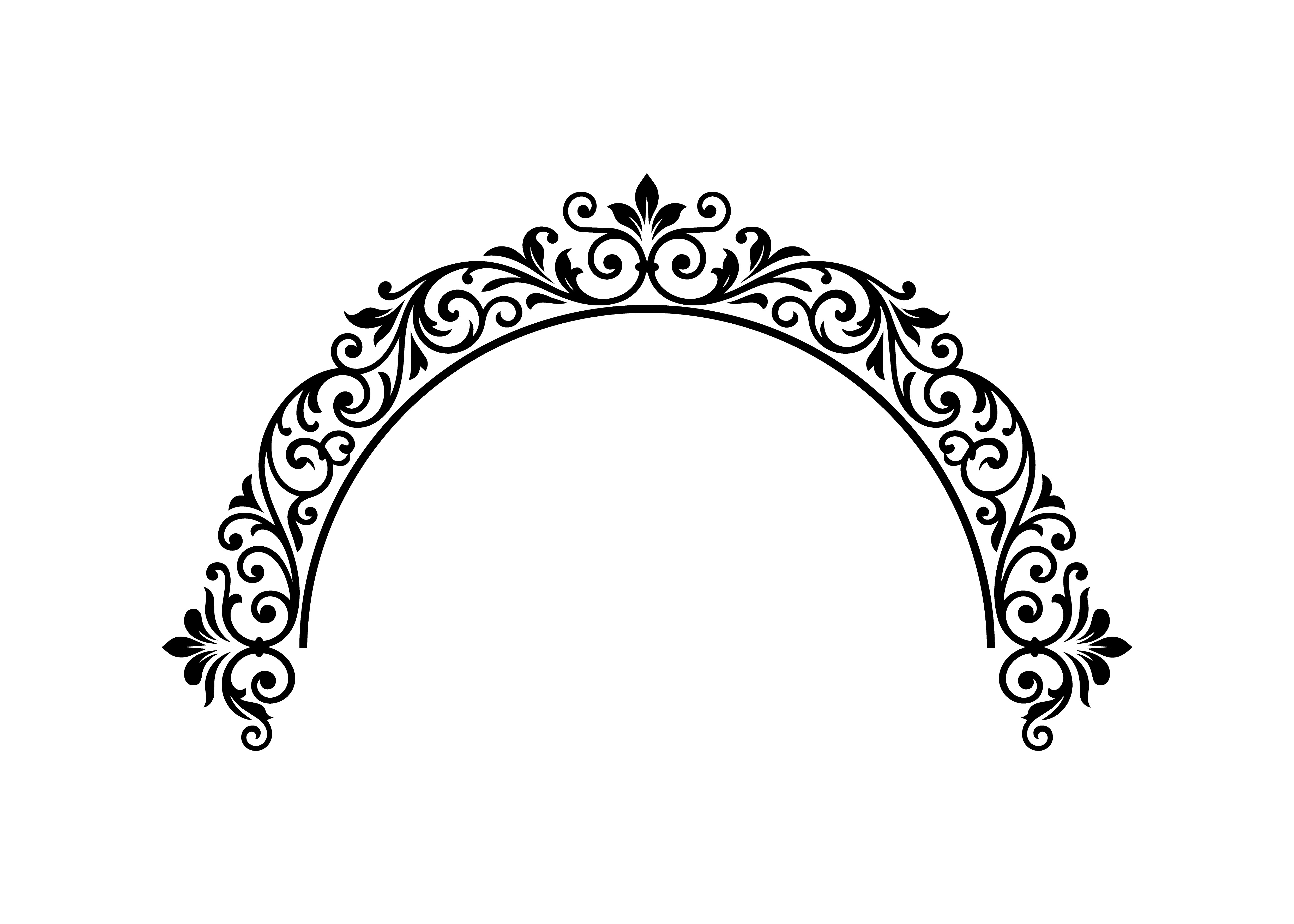 Royal Botanical Arch Frame SVG
