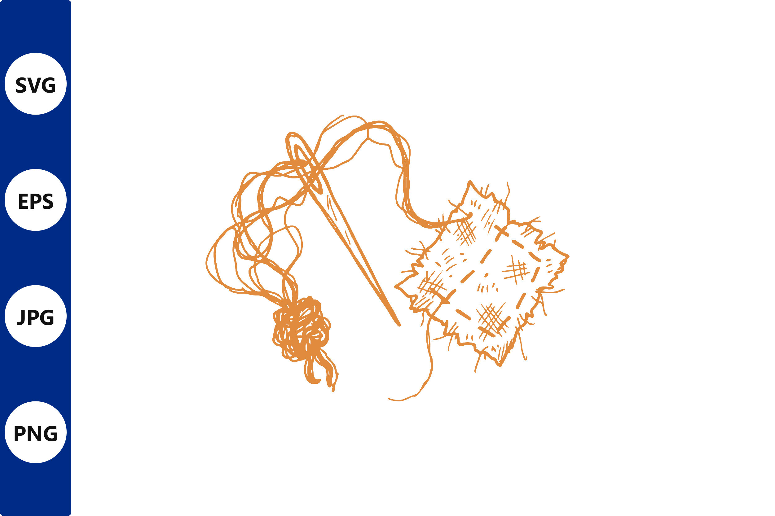 Rustic Botanical Line Sketch