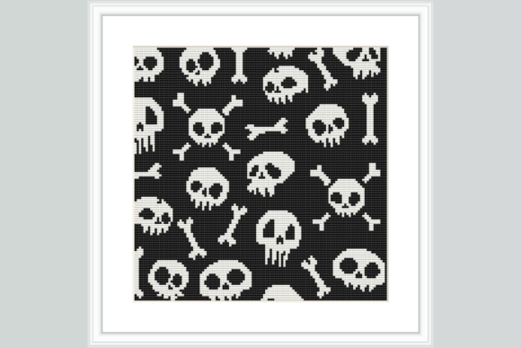 Skulls and Bones Cross Stitch Pattern