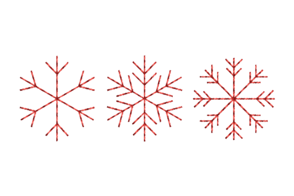 Snowflake Redwork Embroidery Bundle