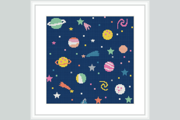 Space Galaxy Cross Stitch Pattern
