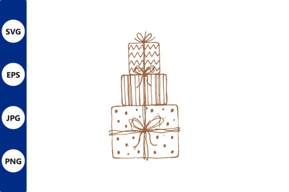 Stacked Wrapped Gifts with Ribbons