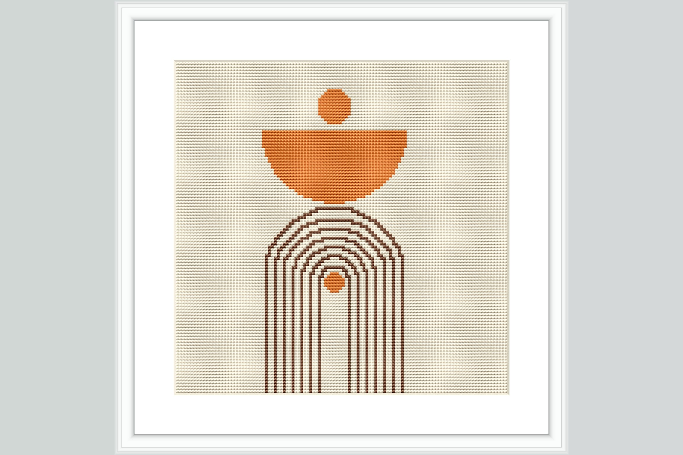 Sun and Arches Cross Stitch Pattern