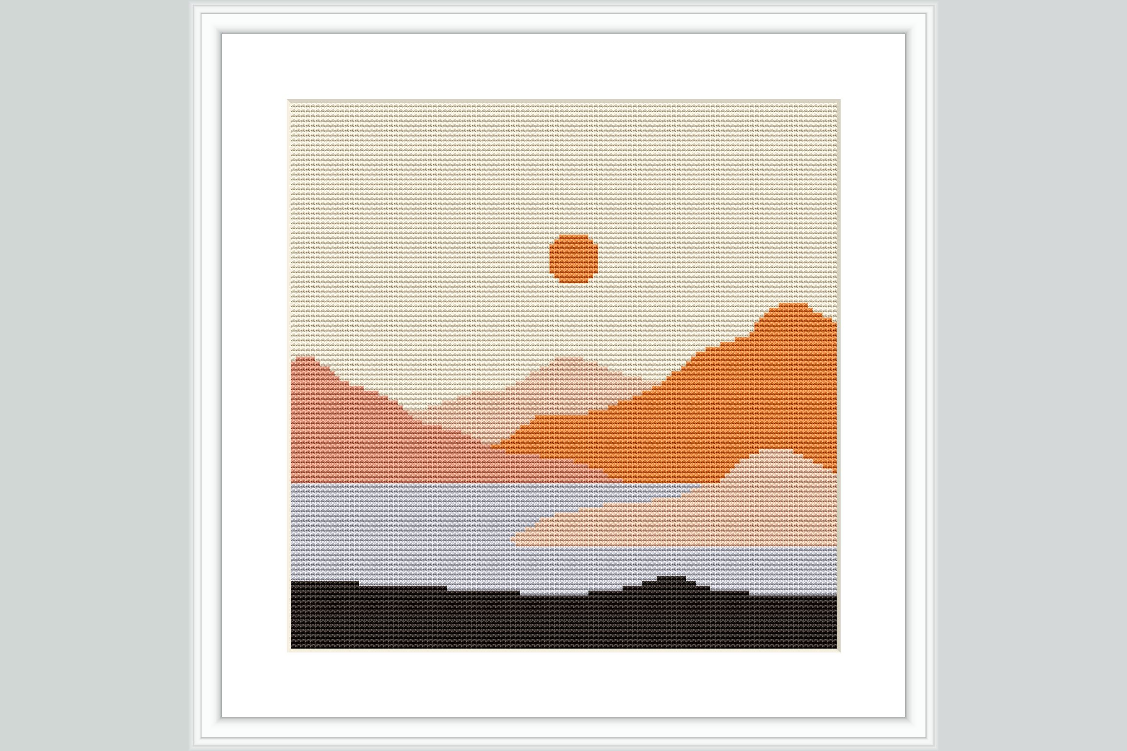 Sunset Lake Cross Stitch Pattern