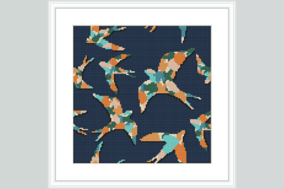 Swallow Birds Cross Stitch Pattern