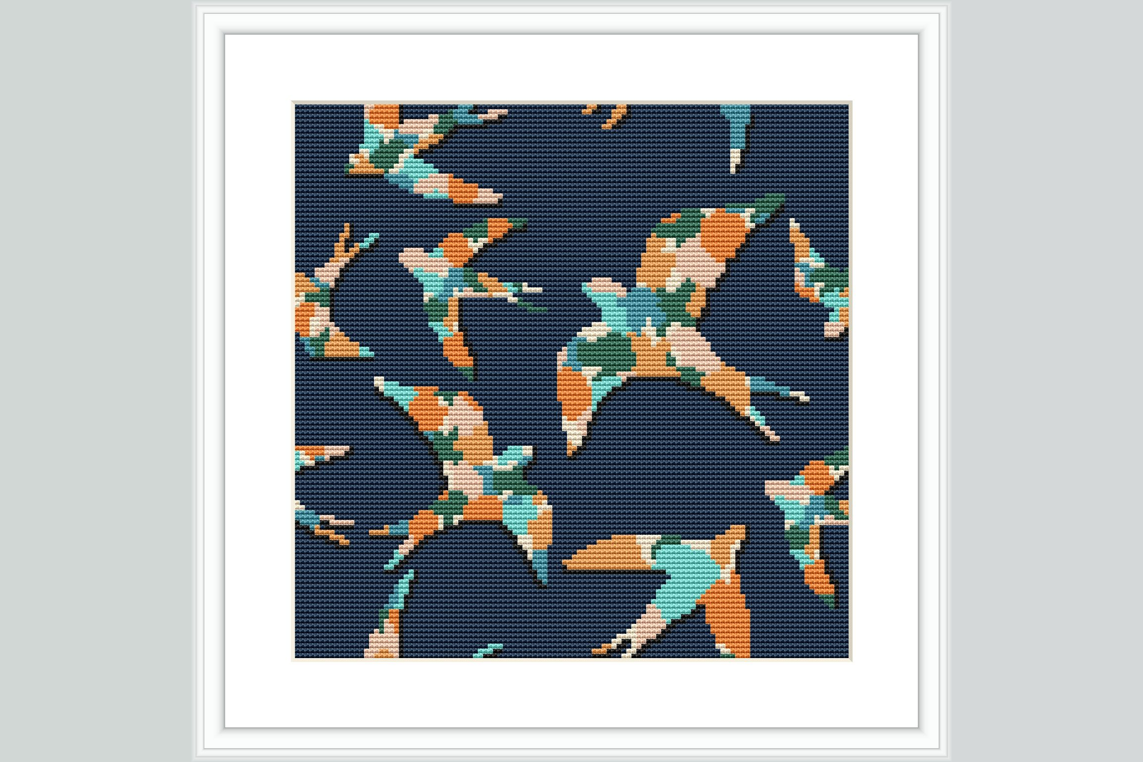 Swallow Birds Cross Stitch Pattern