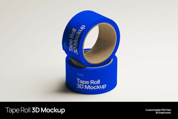 Tape Roll 3D Mockup
