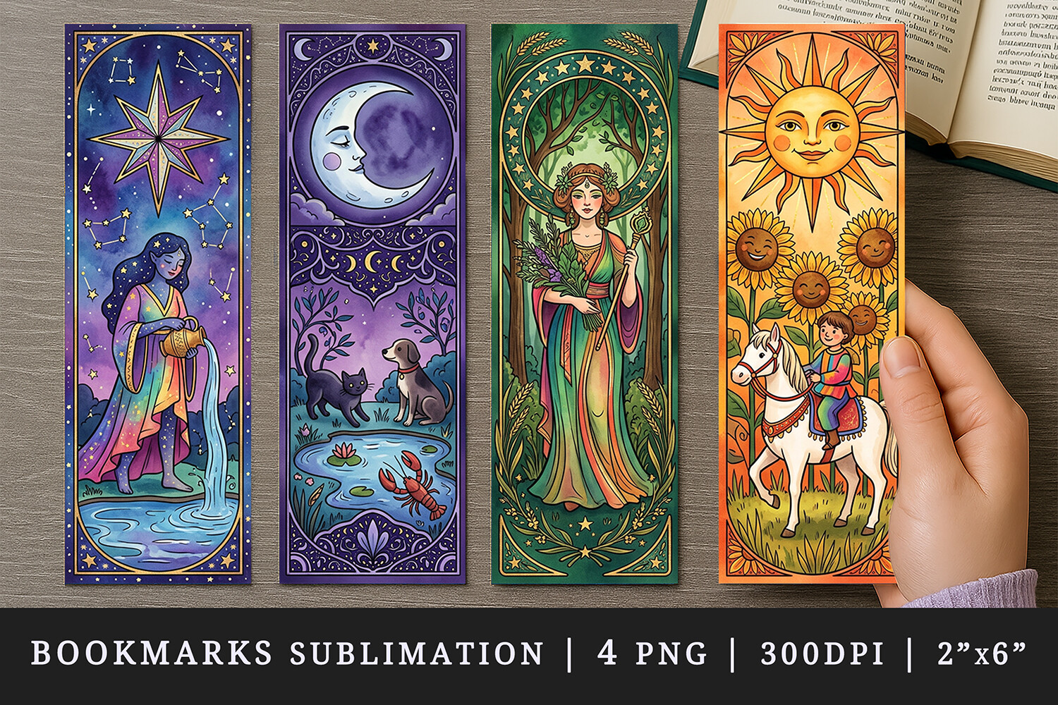 Tarot Witchy Bookmark Design Set