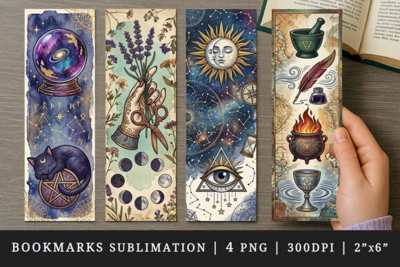 Tarot Witchy Bookmark Design Set