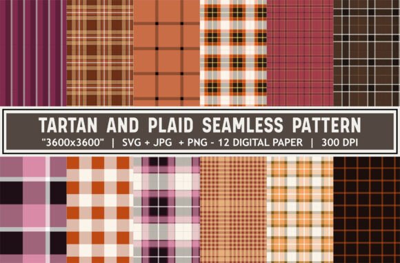 Tartan Plaid Seamless Pattern Bundle