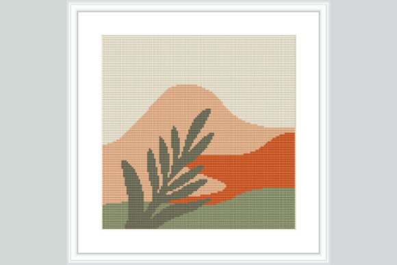 Terracotta Aloe Cross Stitch Pattern