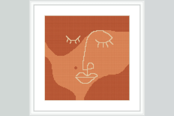 Terracotta Face Cross Stitch Pattern