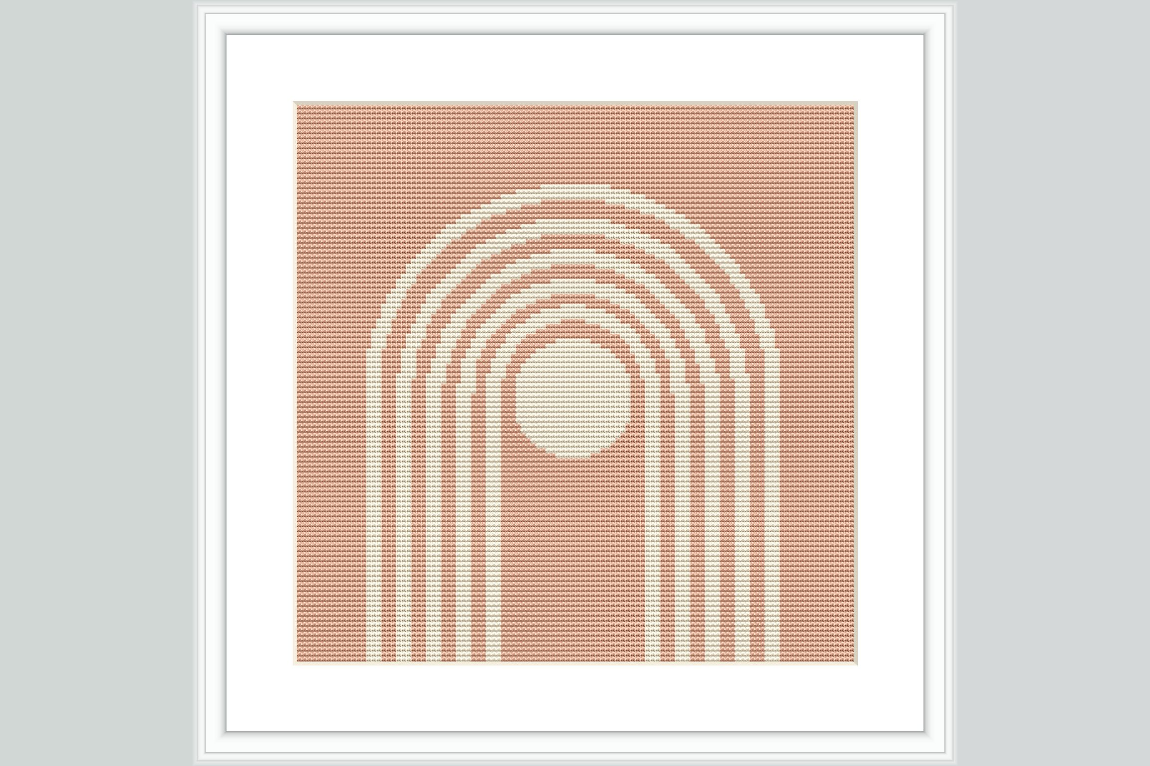 Terracotta Sunburst Cross Stitch Pattern