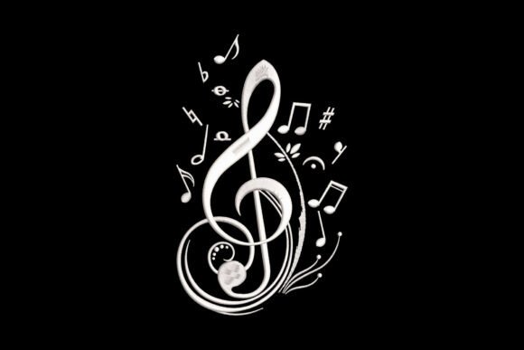 Treble Clef with Music Notes