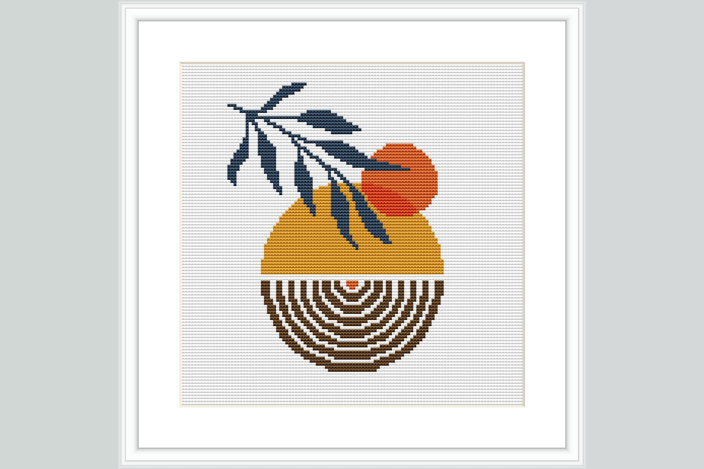 Tropical Sunset Cross Stitch Pattern