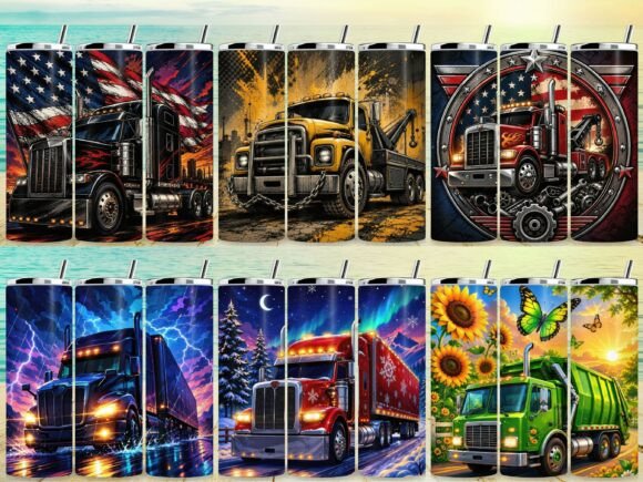 Truck Driver Tumbler Wrap Bundle