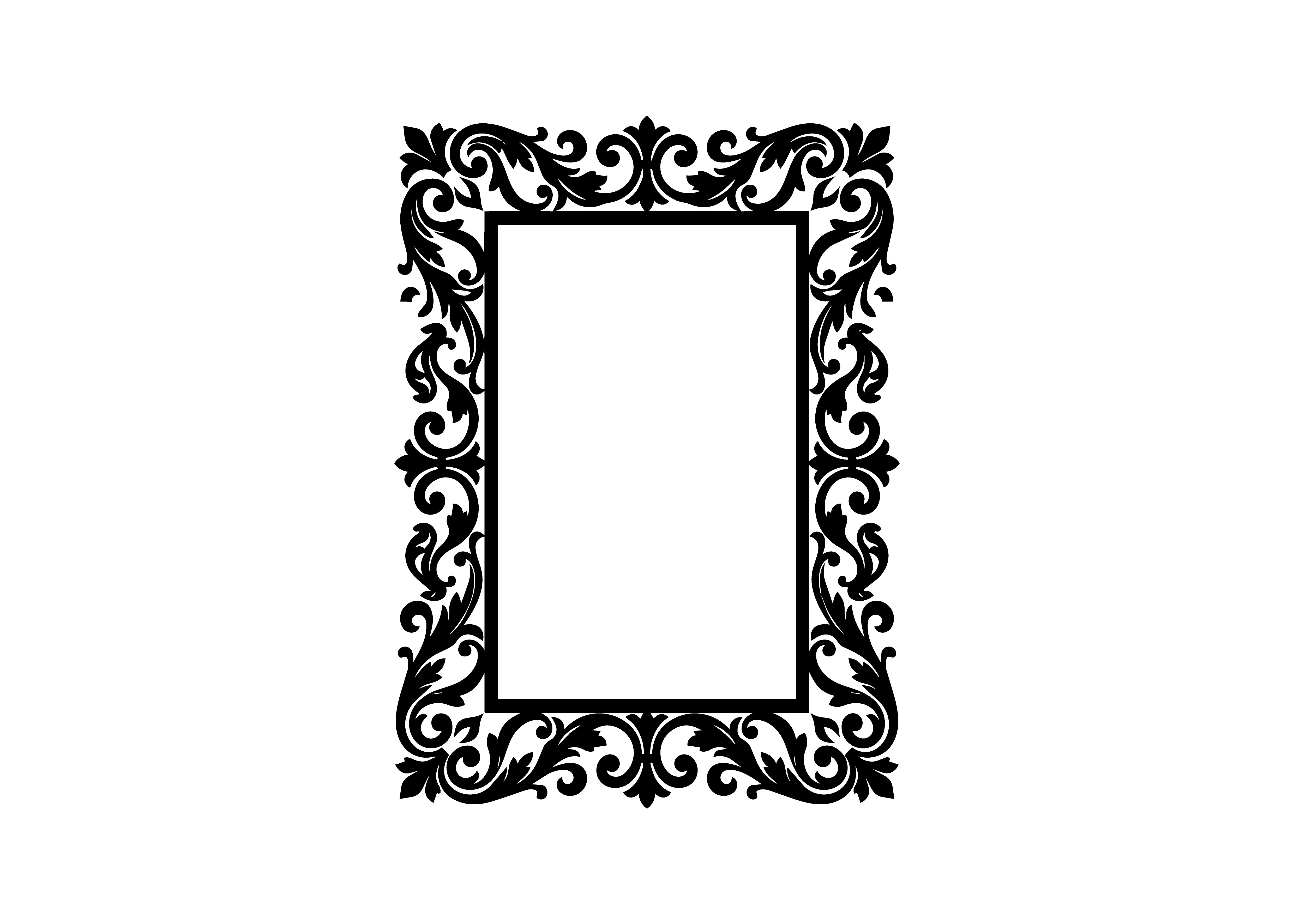 Vertical Ornamental Frame SVG