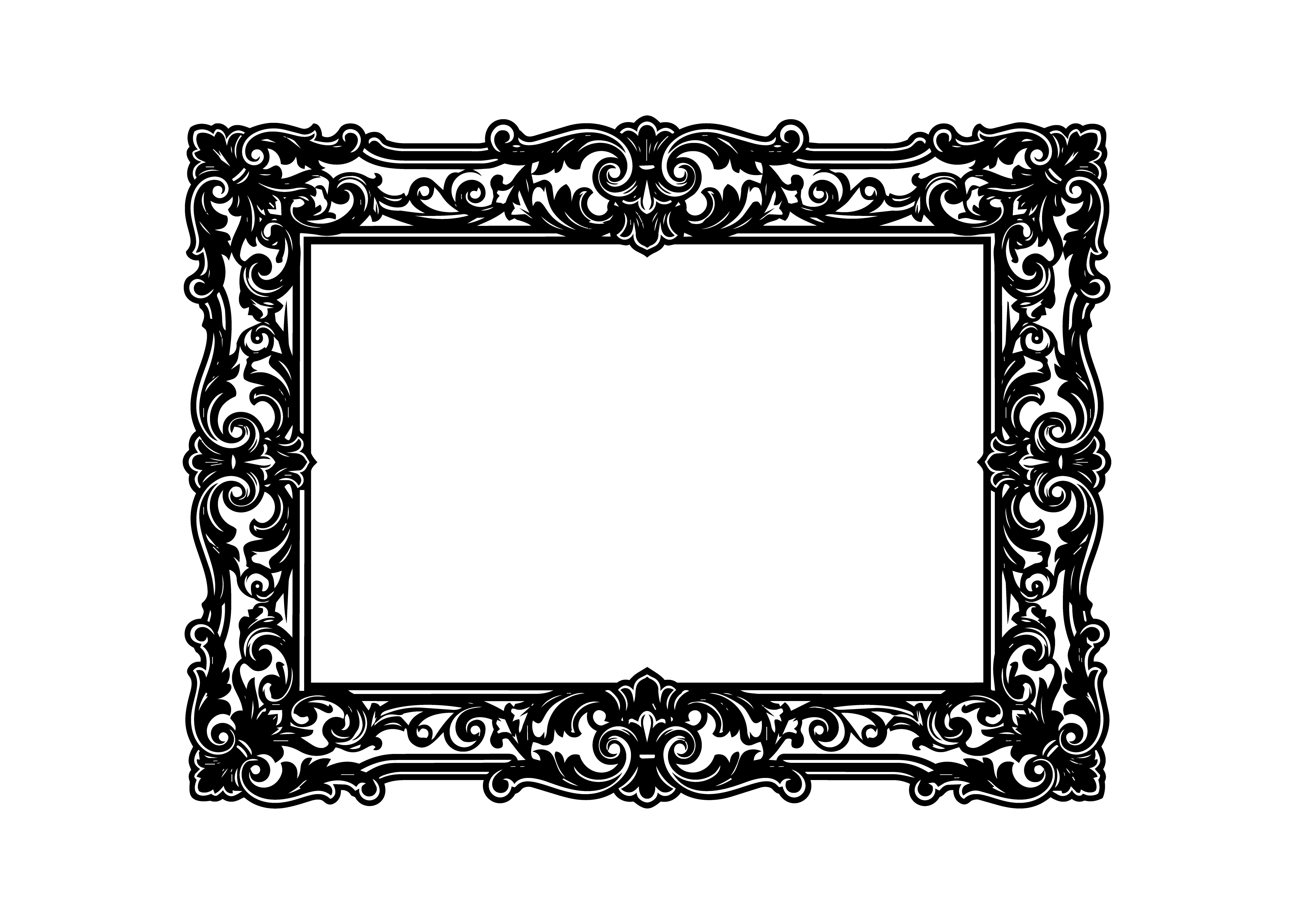 Vintage Baroque Ornate Frame SVG