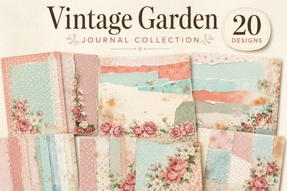 Vintage Garden Journal Papers