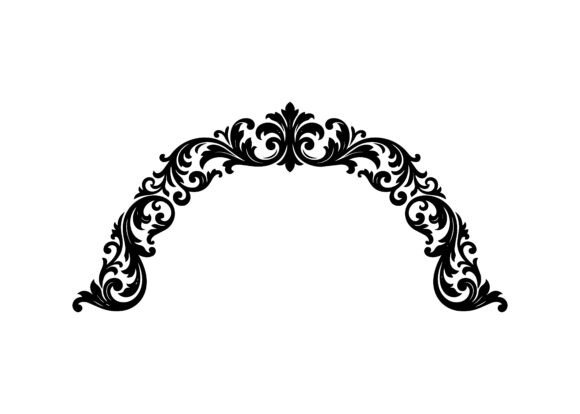 Vintage Ornamental Arch Frame SVG