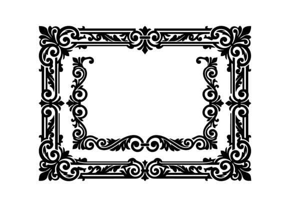 Vintage Ornamental Frame Border SVG