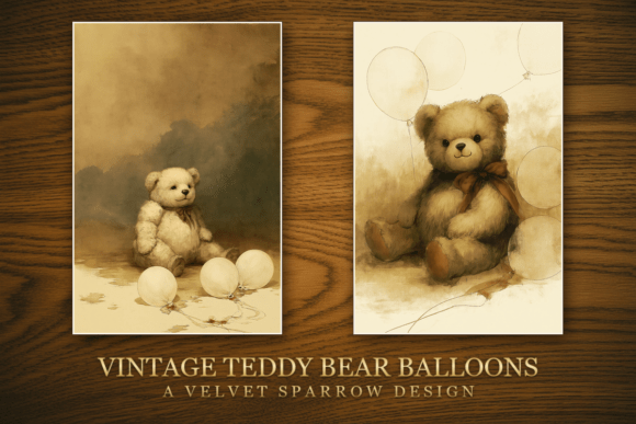 Vintage Teddy Bear Balloons