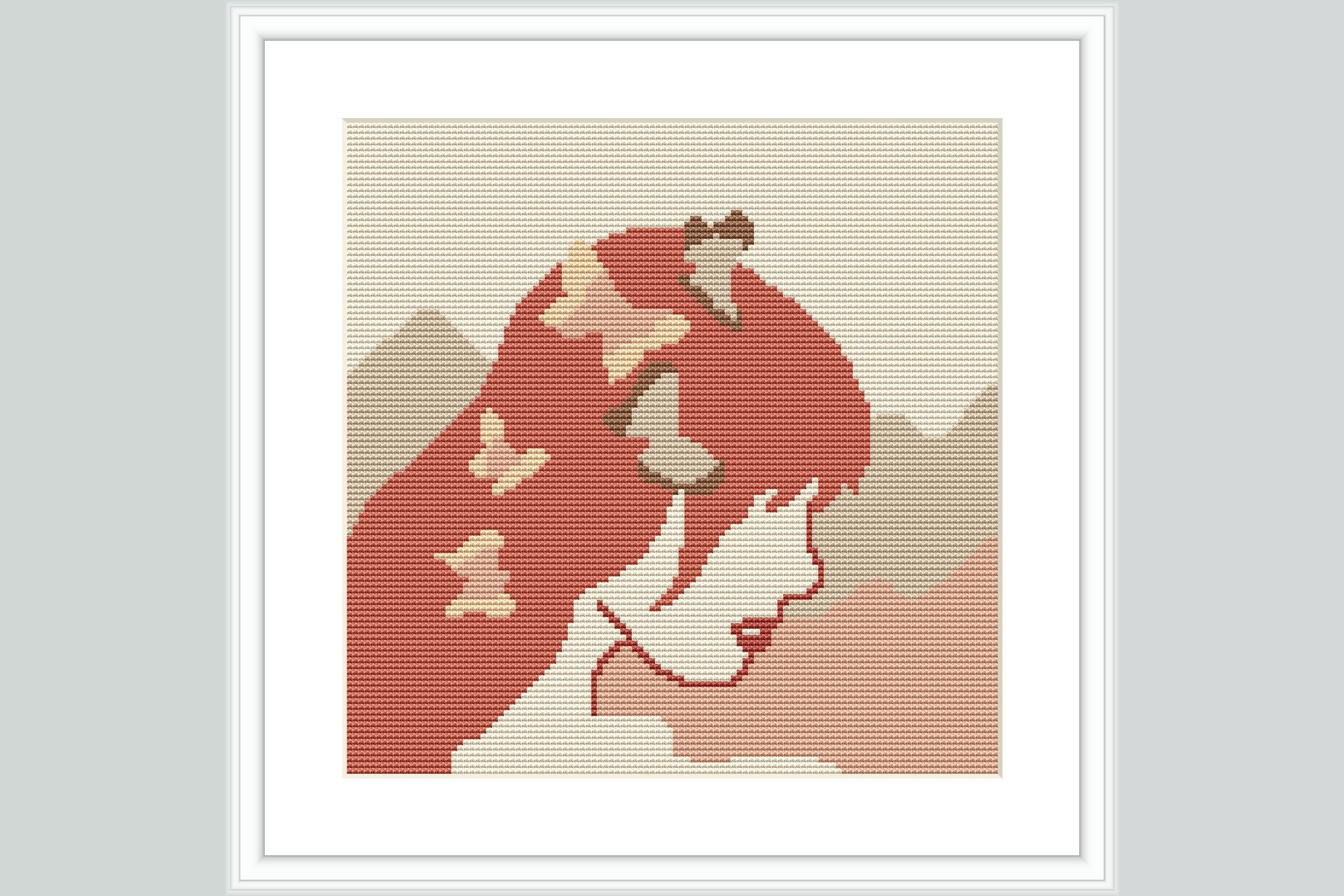 Woman Butterfly Cross Stitch Pattern