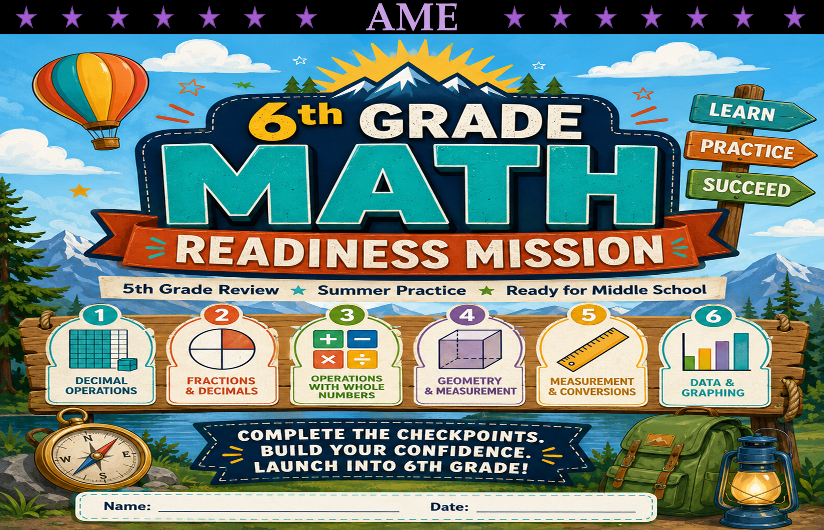 6th Grade Math Readiness Mission | 5th