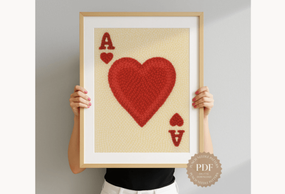 Ace of Hearts Punch Needle Pattern