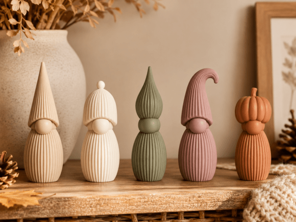 Autumn Gnome Stl Bundle 5 Ribbed 3d Printing