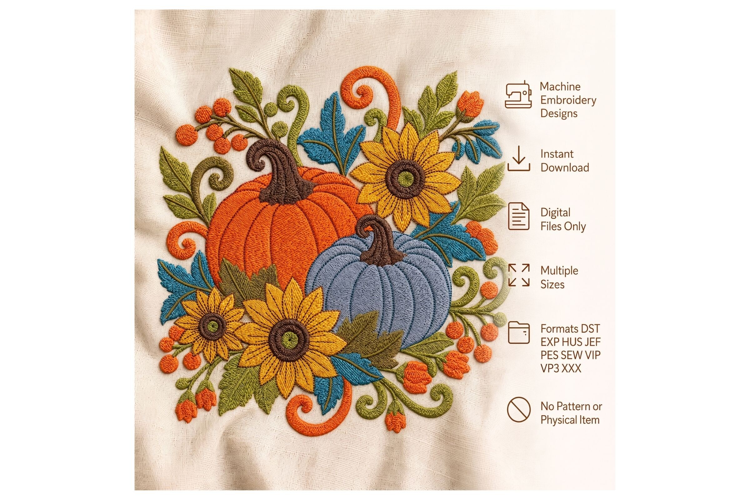 Autumn Pumpkin Sunflower Harvest