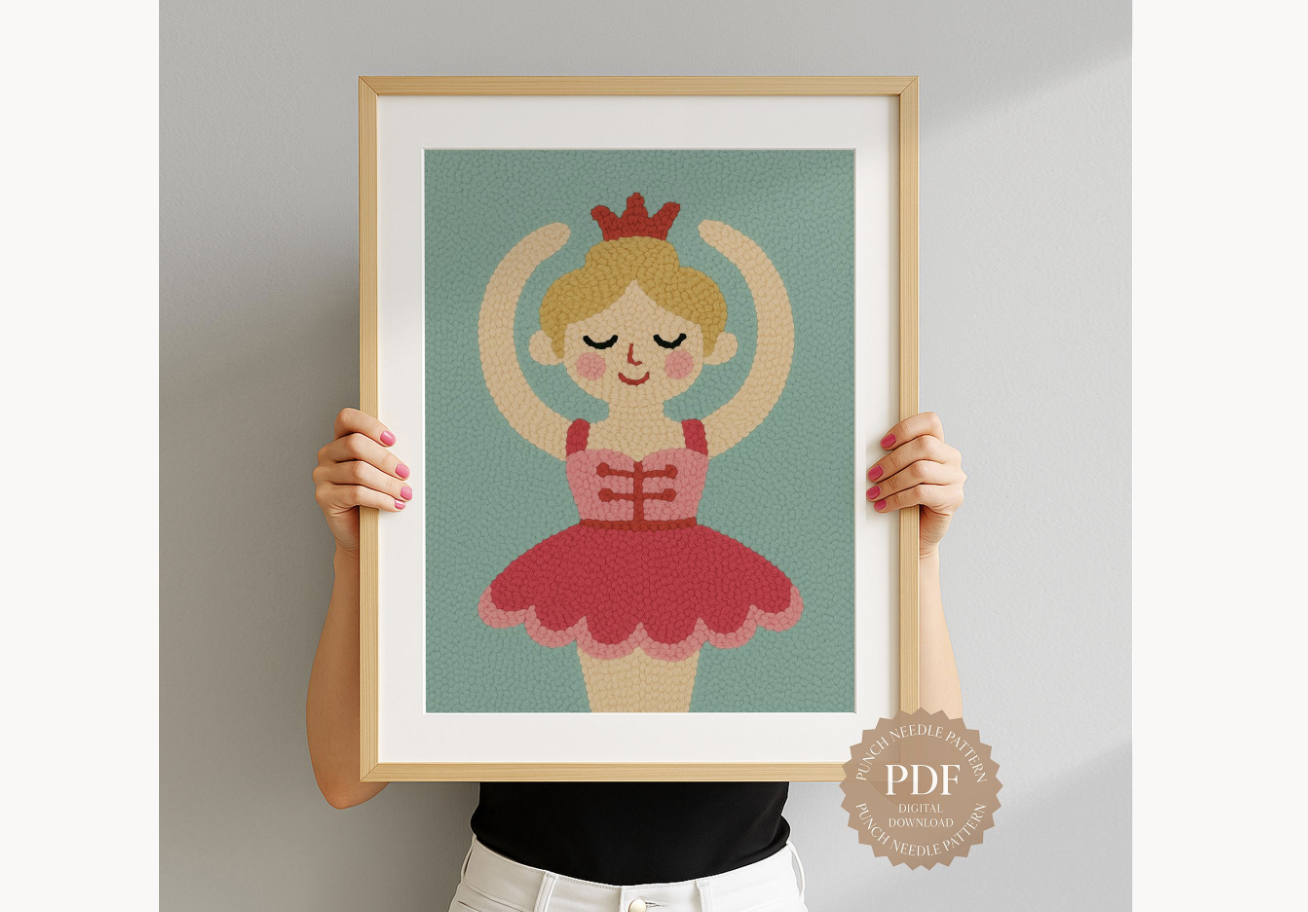 Ballerina Girl Punch Needle Pattern