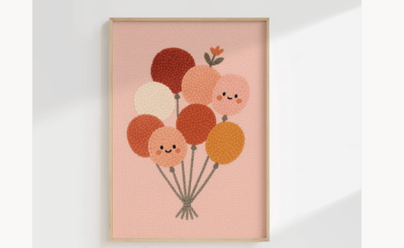 Balloon Bouquet Punch Needle Pattern
